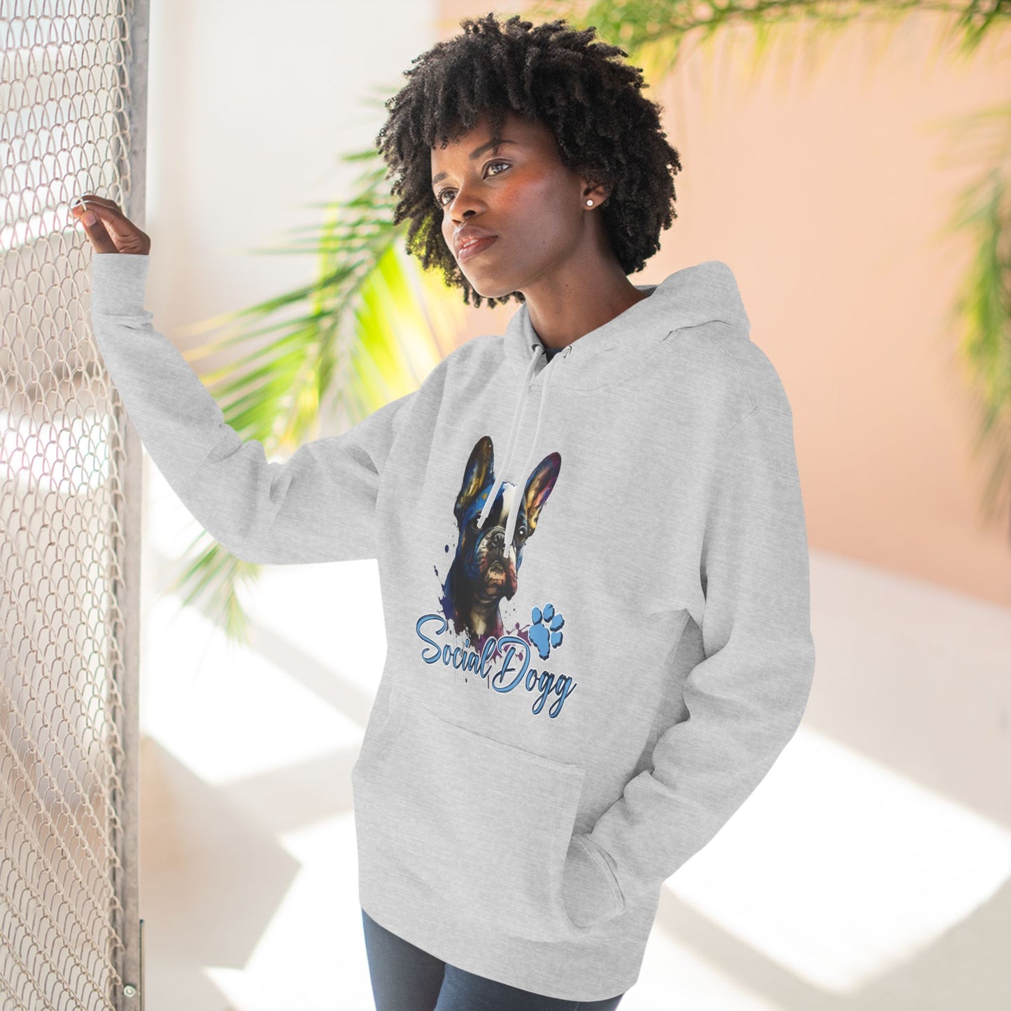 Bold French Bulldog Hoodie – Color Splash Frenchie Street Art Design