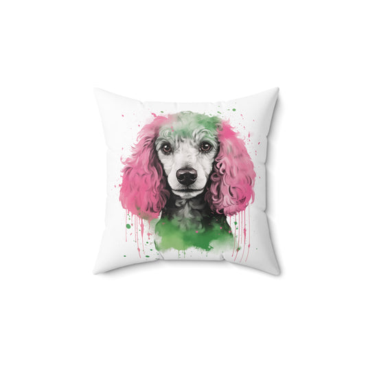 Poodle Poise - Elegant Poodle Decorative Pillow