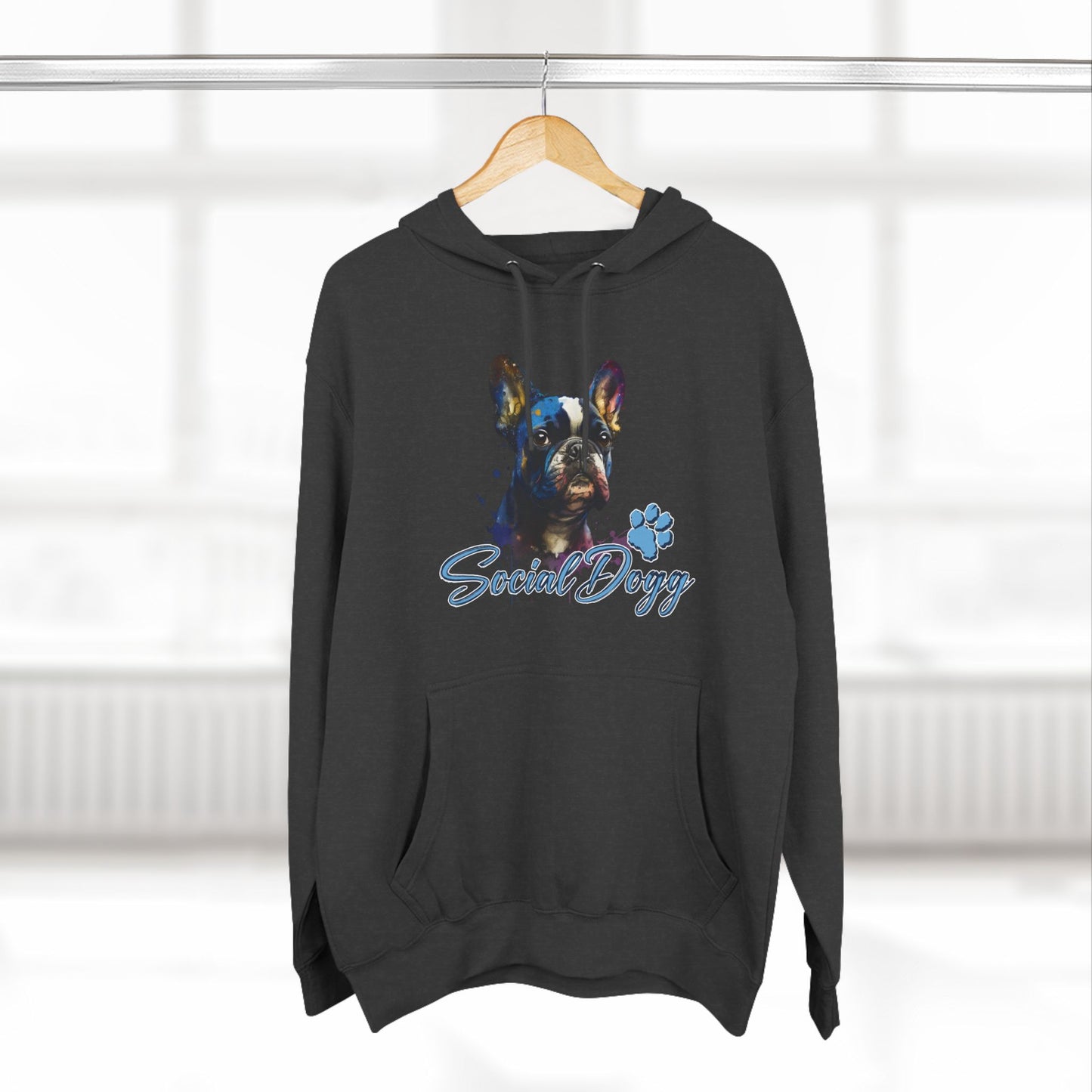 Bold French Bulldog Hoodie – Color Splash Frenchie Street Art Design