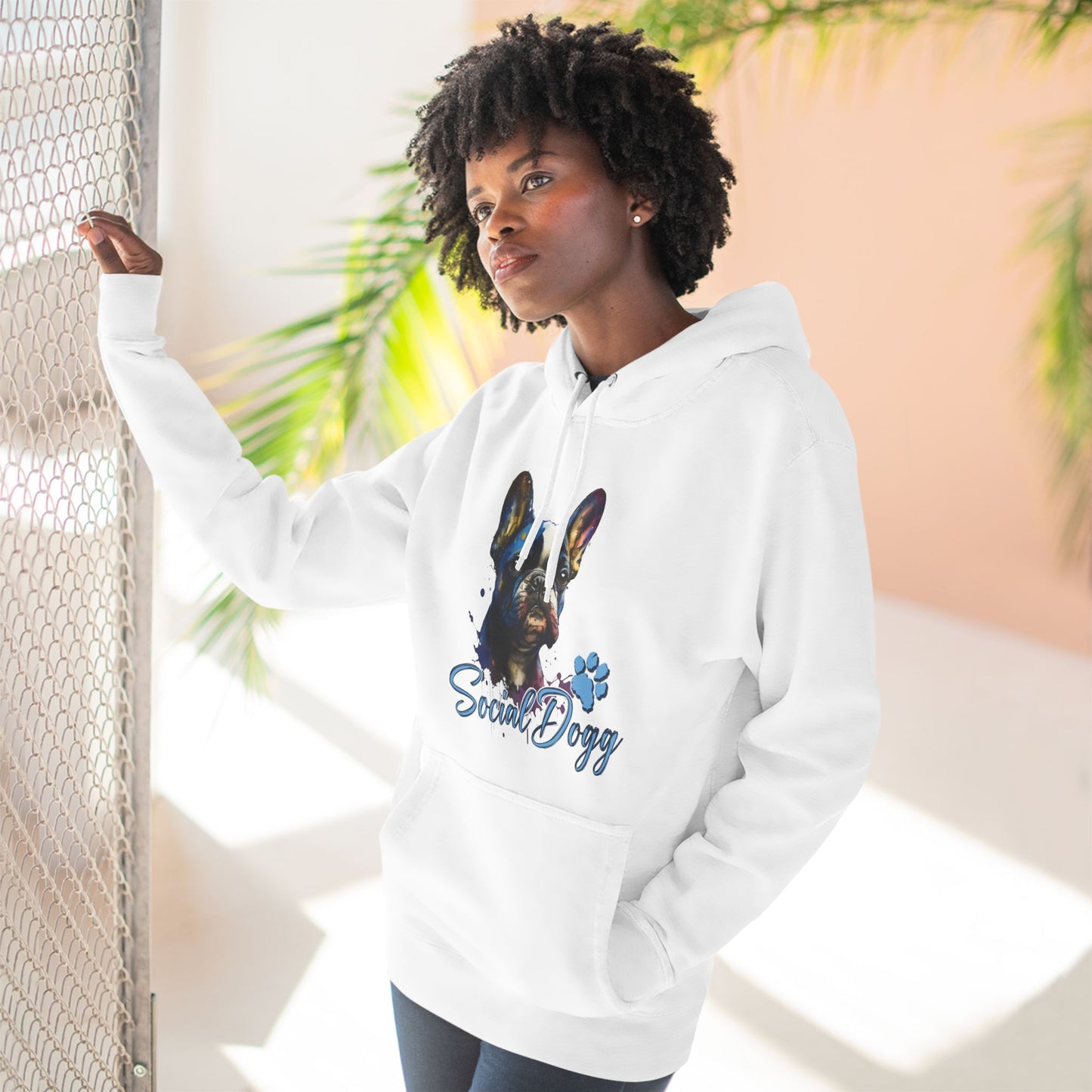 Bold French Bulldog Hoodie – Color Splash Frenchie Street Art Design