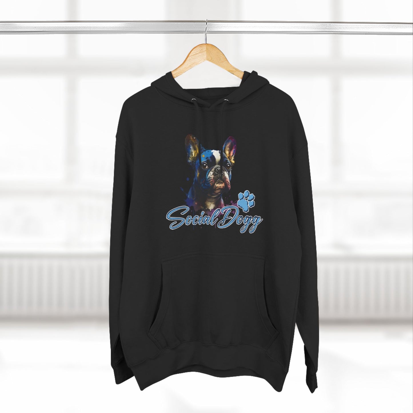 Bold French Bulldog Hoodie – Color Splash Frenchie Street Art Design