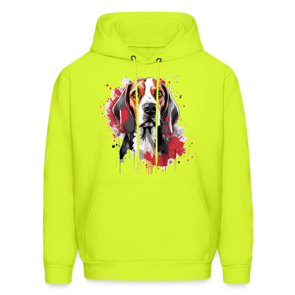 Beagle Bliss - Ultimate Cozy Hoodie for Beagle Enthusiasts - safety green