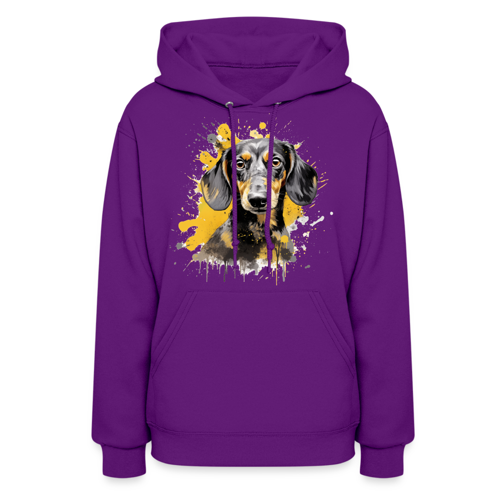 Dachshund Devotion - Cozy Hoodie for Dachshund Enthusiasts - purple