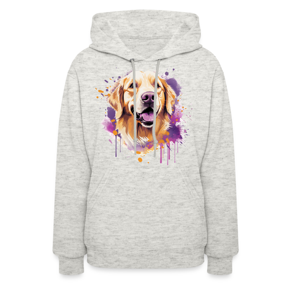 Golden Moments - Warm Hoodie for Golden Retriever Lovers - heather oatmeal