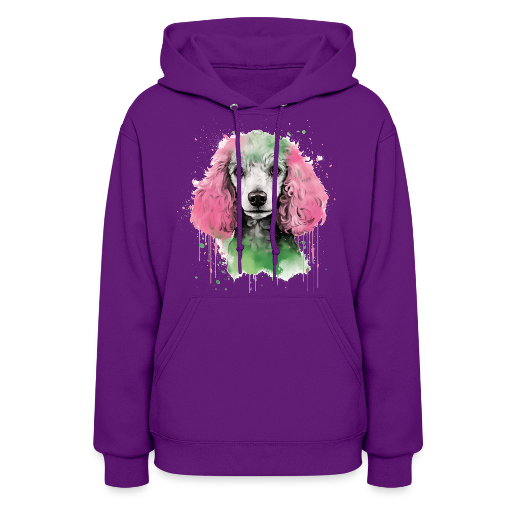 Poodle Elegance - Sophisticated Hoodie for Poodle Aficionados - purple