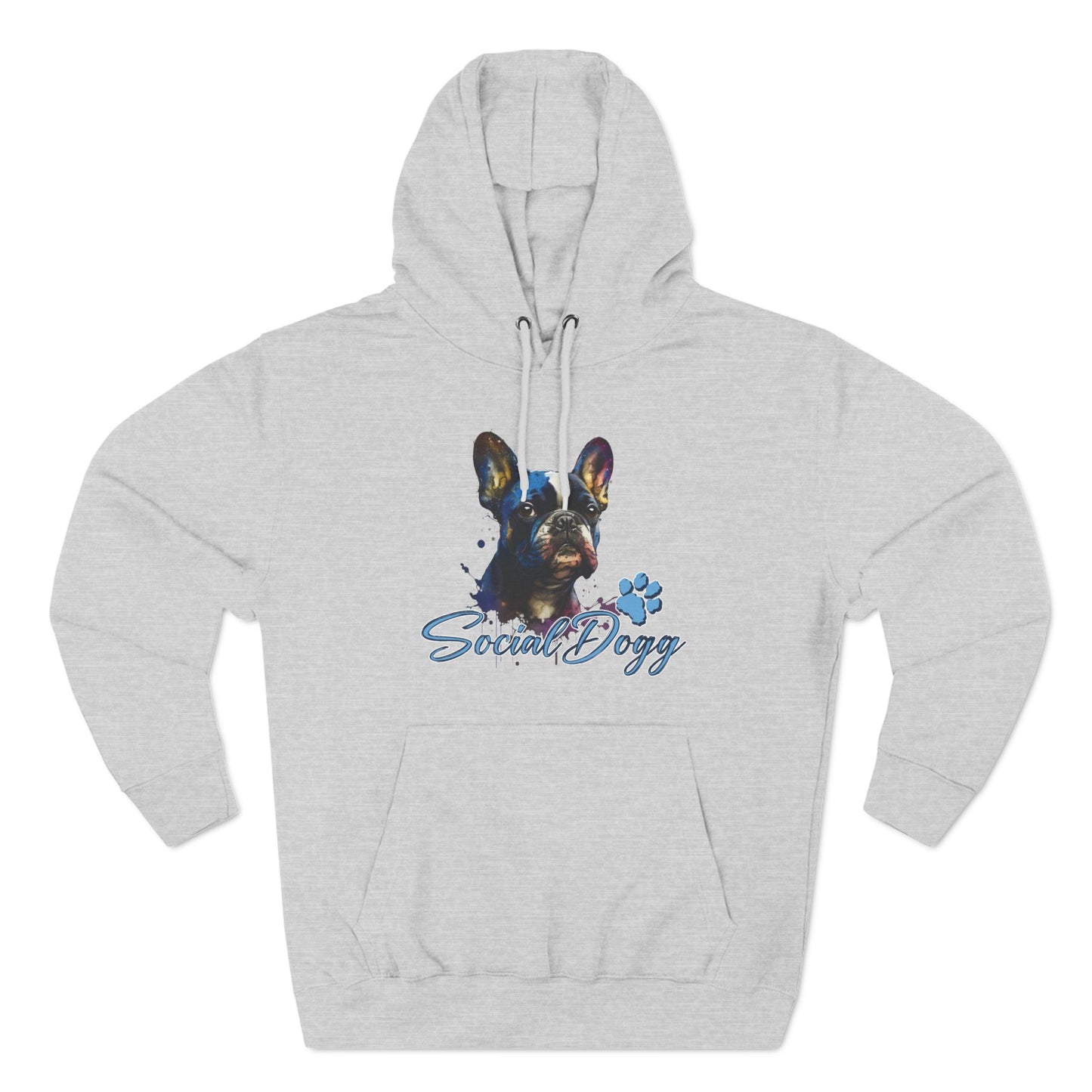 Fleece Hoodie - SocialDogg Frenchie Design