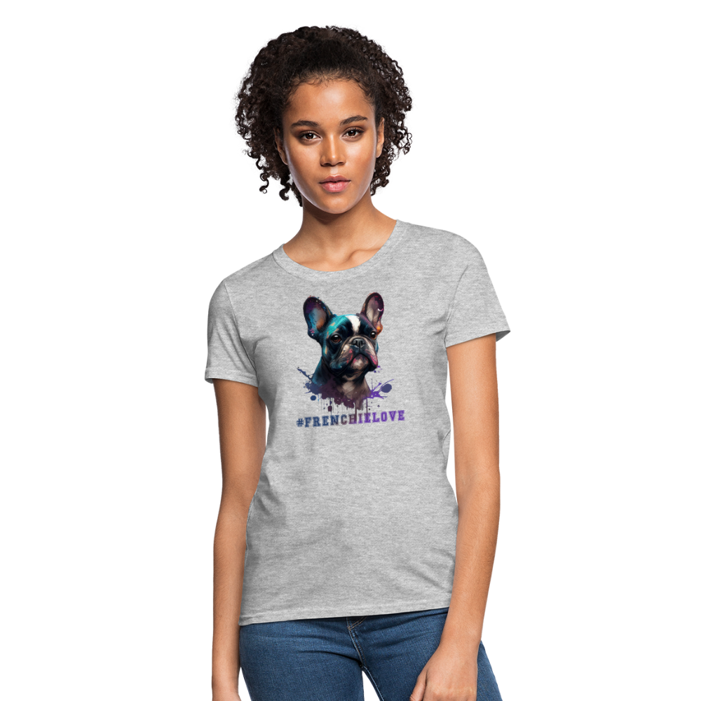 #FrenchieLove Tee - heather gray