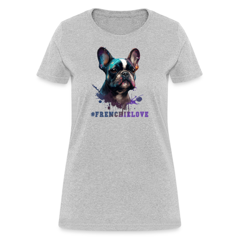 #FrenchieLove Tee - heather gray