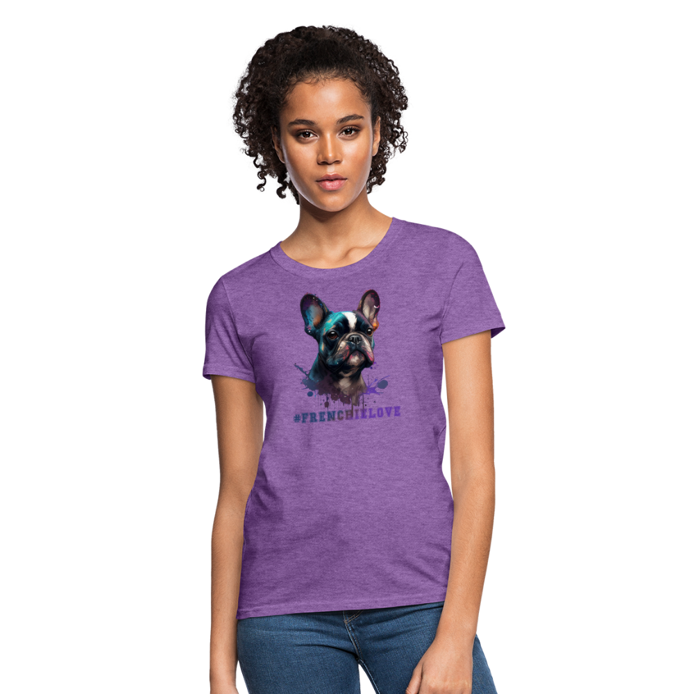 #FrenchieLove Tee - purple heather