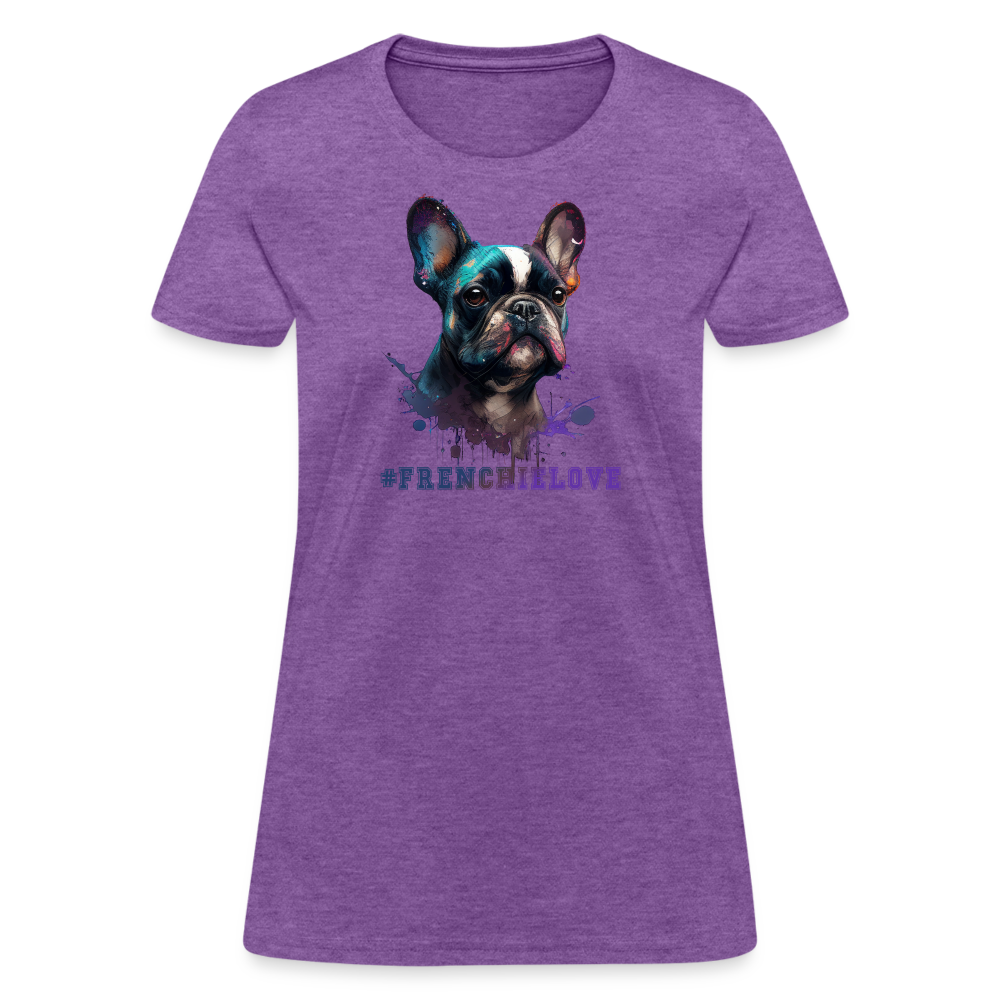 #FrenchieLove Tee - purple heather