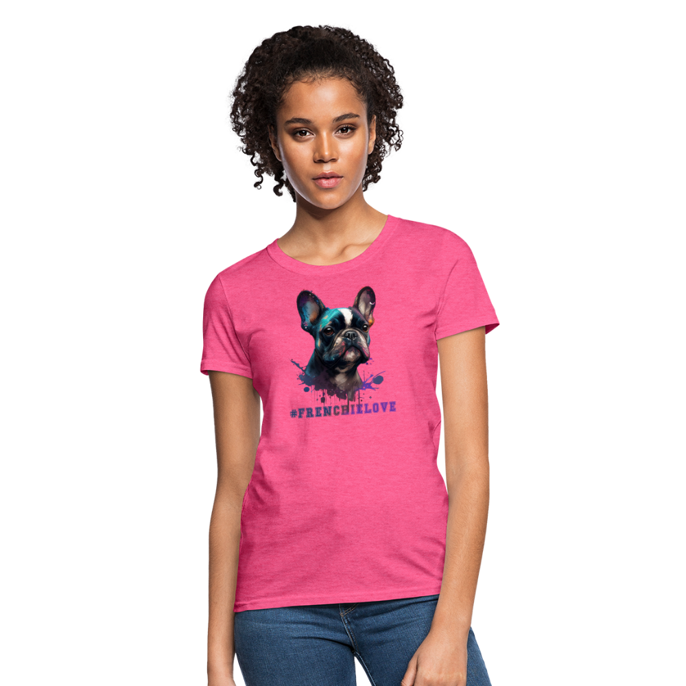 #FrenchieLove Tee - heather pink