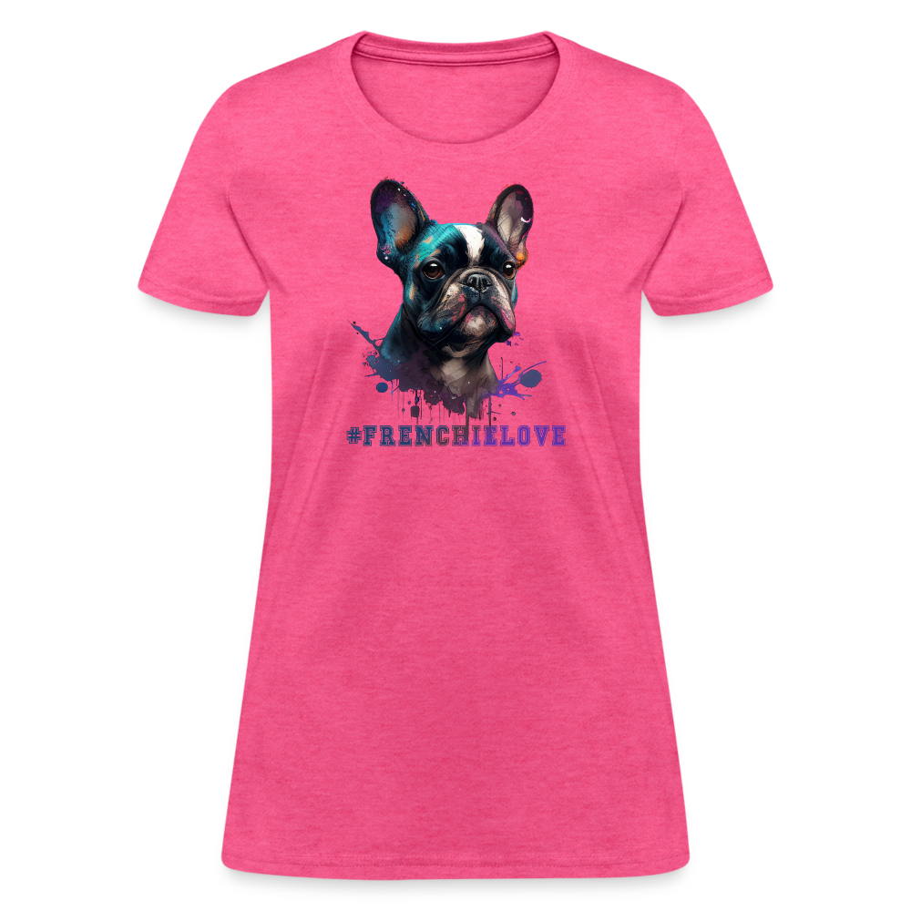 #FrenchieLove Tee - heather pink