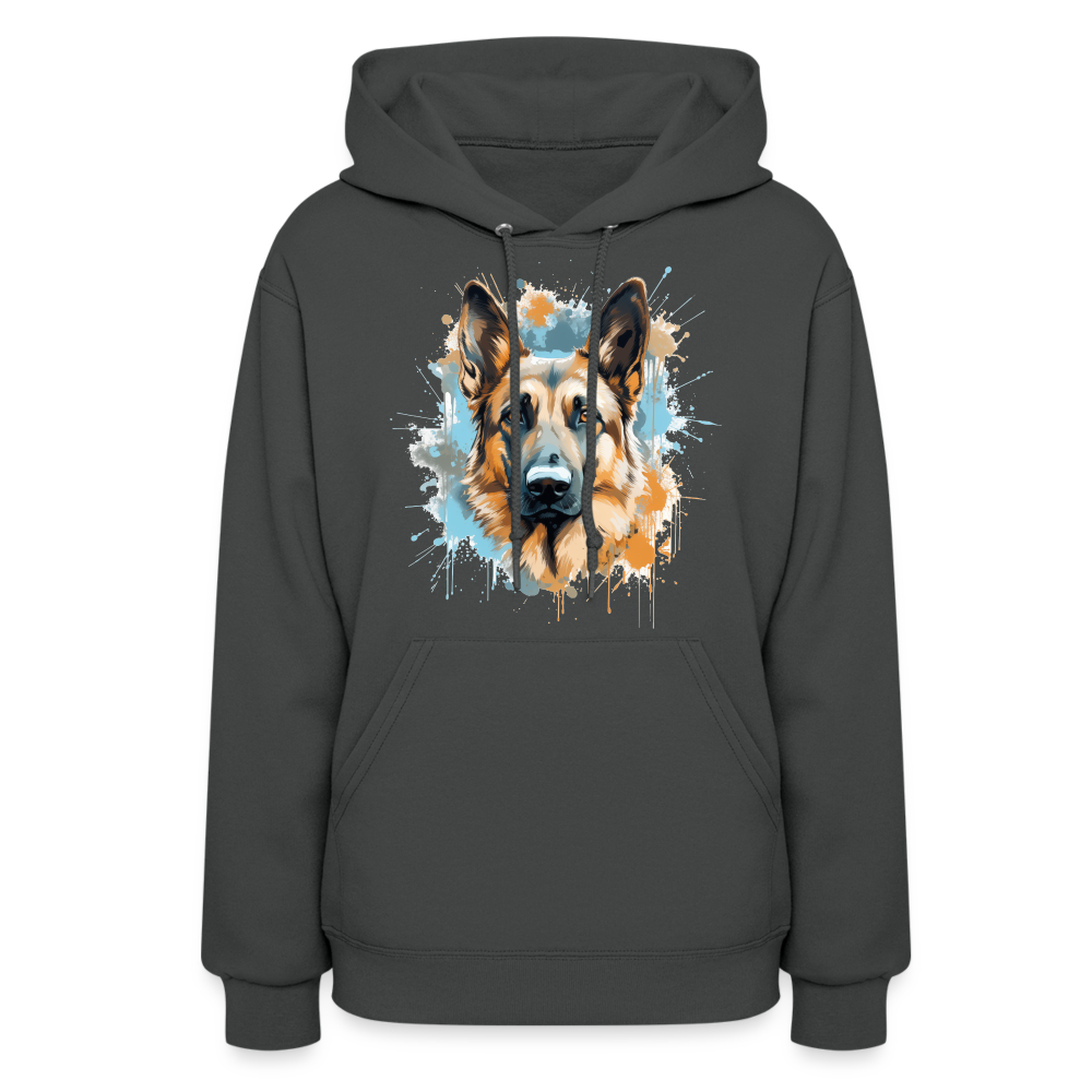 German Shepherd Guardian Hoodie - asphalt