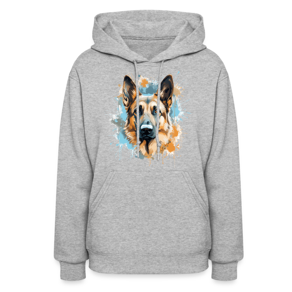 German Shepherd Guardian Hoodie - heather gray