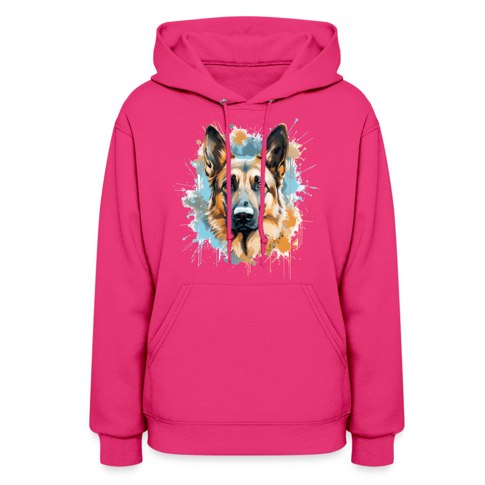 German Shepherd Guardian Hoodie - fuchsia