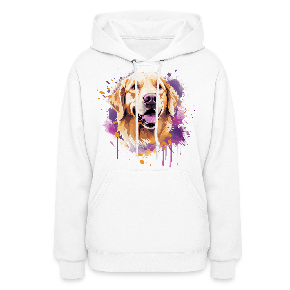 Golden Moments - Warm Hoodie for Golden Retriever Lovers - white