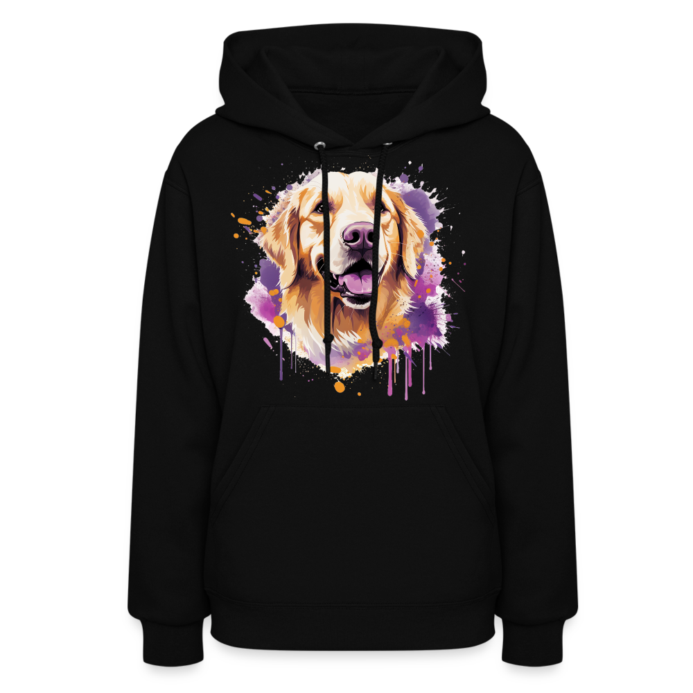 Golden Moments - Warm Hoodie for Golden Retriever Lovers - black