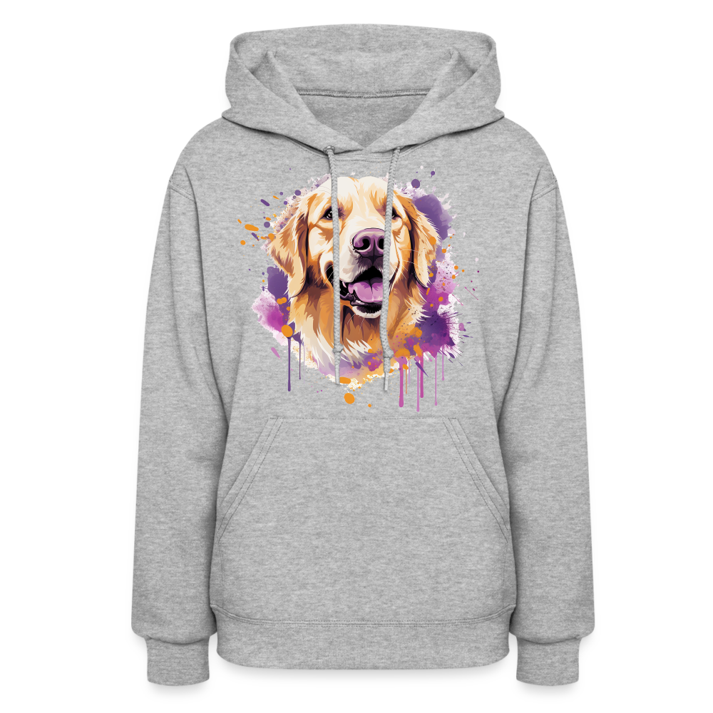 Golden Moments - Warm Hoodie for Golden Retriever Lovers - heather gray