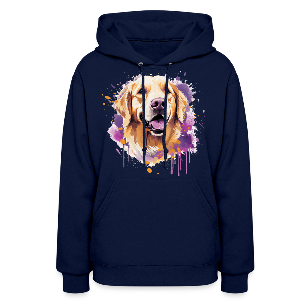 Golden Moments - Warm Hoodie for Golden Retriever Lovers - navy