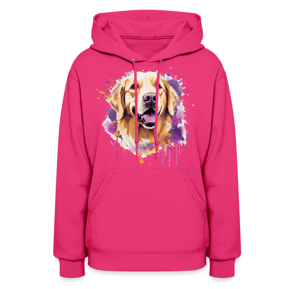 Golden Moments - Warm Hoodie for Golden Retriever Lovers - fuchsia